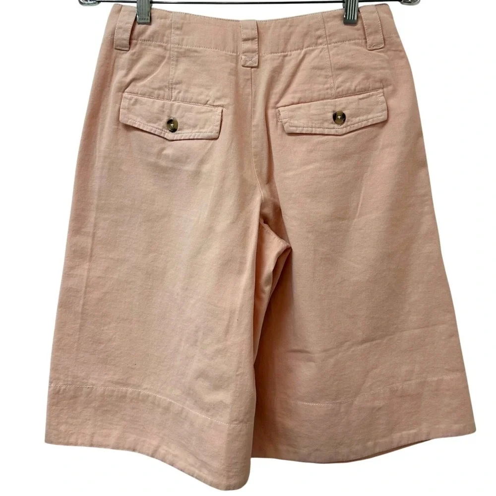 Free People Peach Pink Pleated Wide Leg Culotte Shorts OB2228966 Women's Size 0